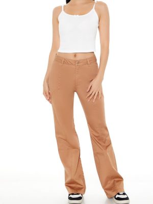 Straight-Leg Mid-Rise Pants