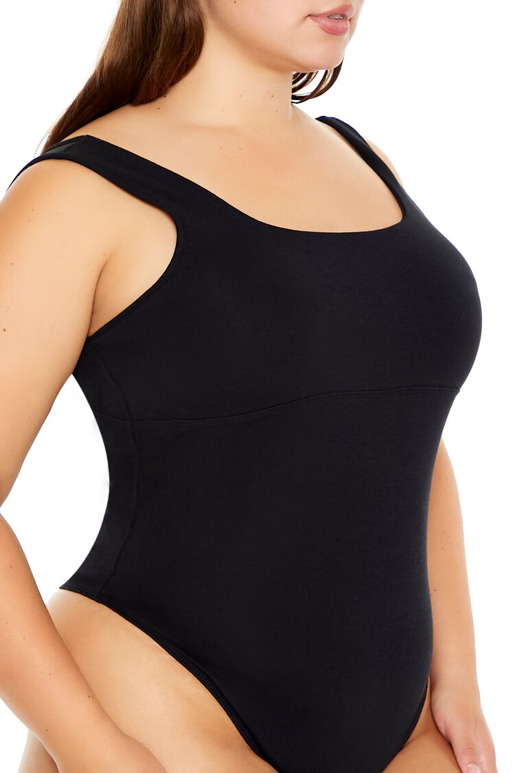 Plus Size Square-Neck Thong Bodysuit - Image 3
