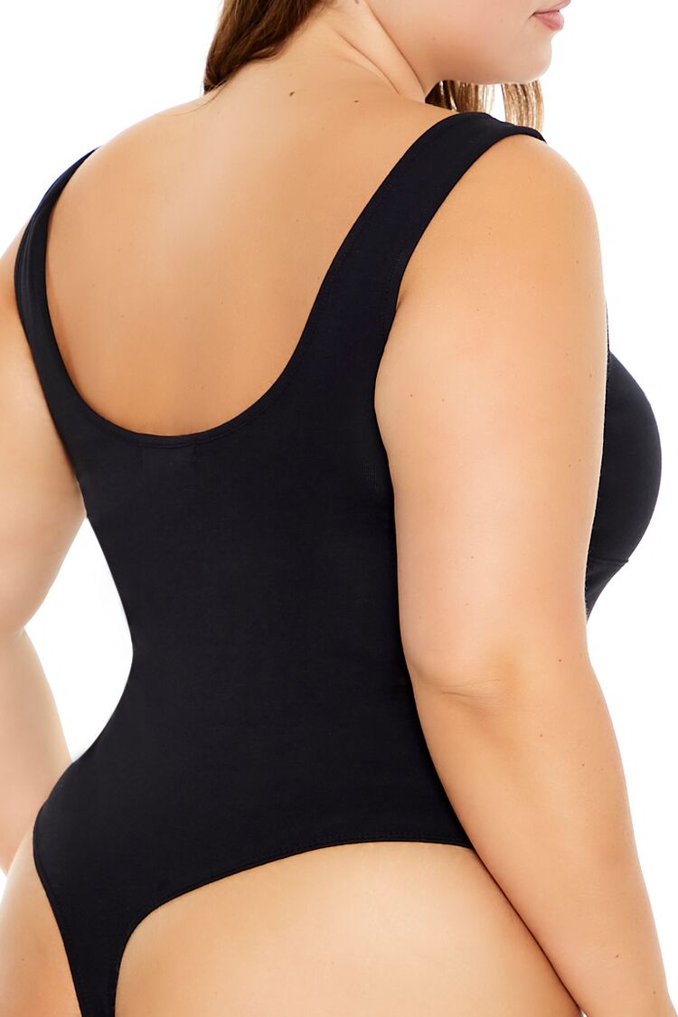 Plus Size Square-Neck Thong Bodysuit - Image 4