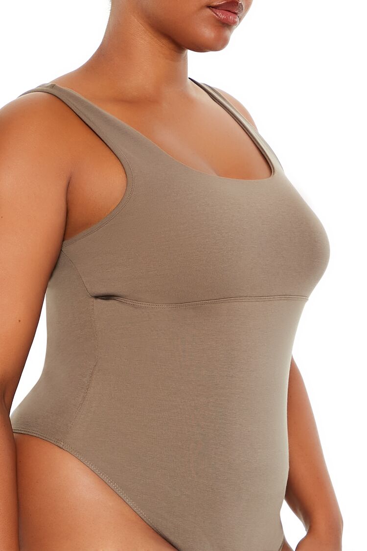 Plus Size Square-Neck Thong Bodysuit - Image 7