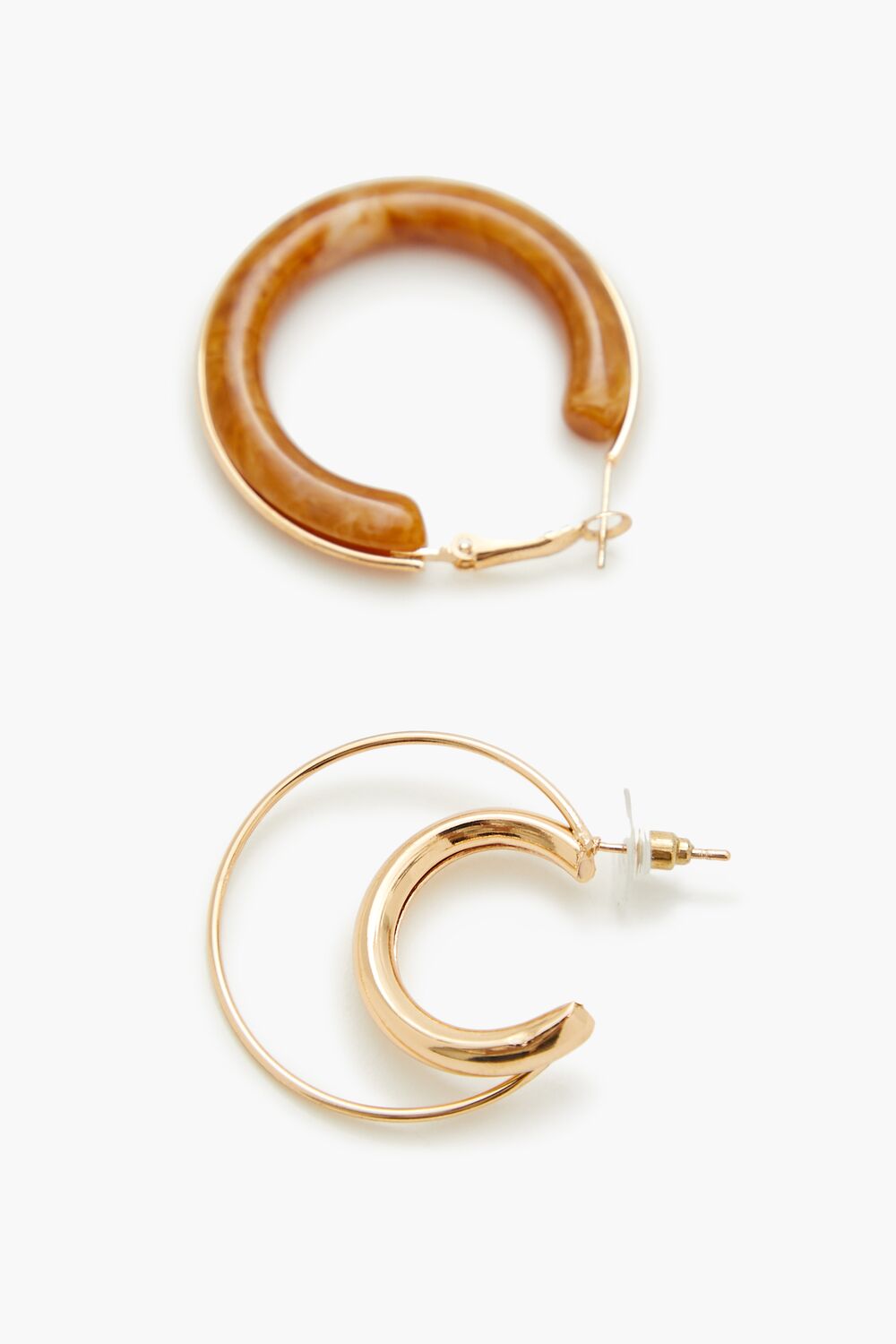 Faux Stone Hoop Earring Set - Image 3