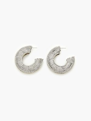 Rhinestone Hoop Earrings