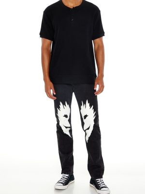 Split Face Slim-Fit Jeans