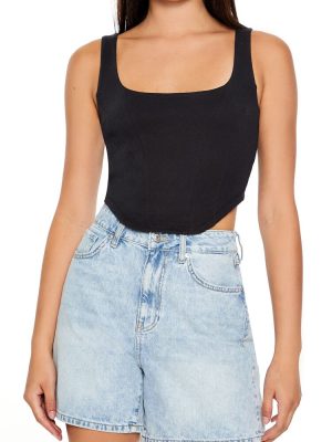 Pointelle Knit Crop Top