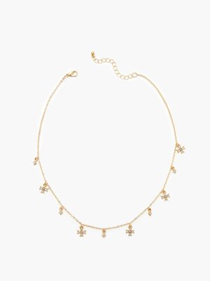 Rhinestone Cross Charm Necklace