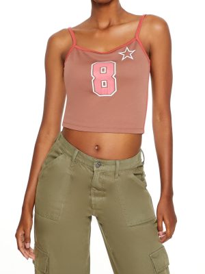 8 Star Graphic Cropped Cami