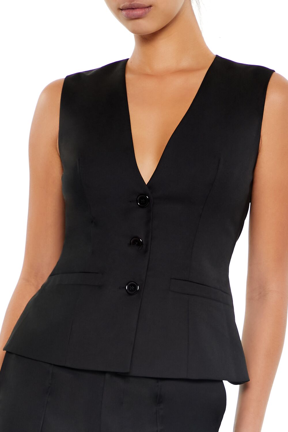 Twill Cutout Vest & Pants Set - Image 2