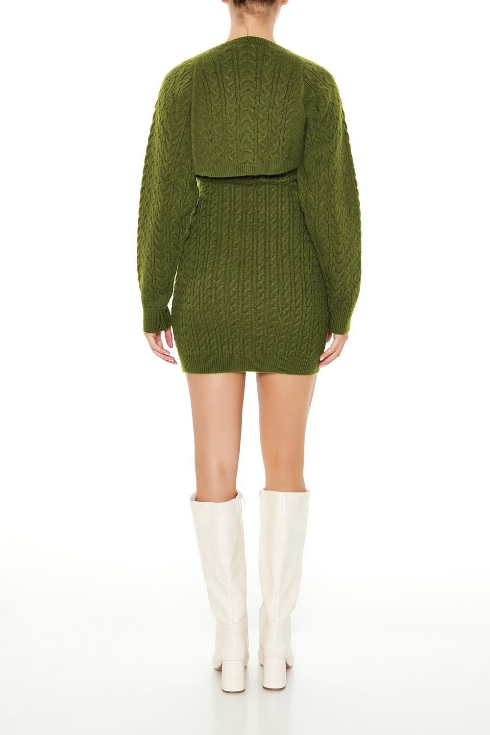 Cable Knit Sweater Dress & Shrug Set - Image 4
