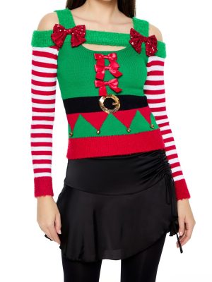 Elf Open-Shoulder Sweater