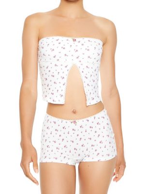 Seamless Floral Tube Top