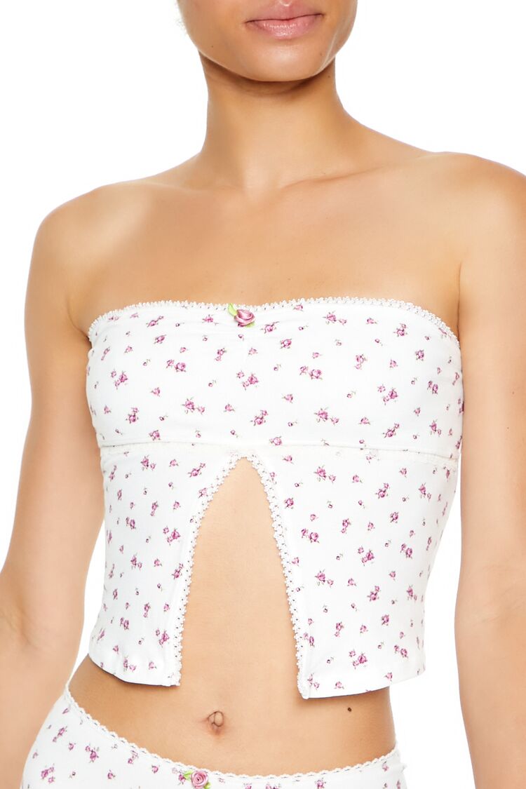 Seamless Floral Tube Top - Image 2
