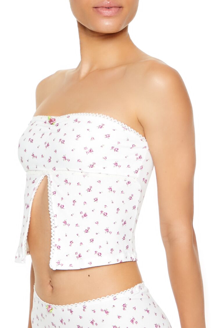 Seamless Floral Tube Top - Image 3