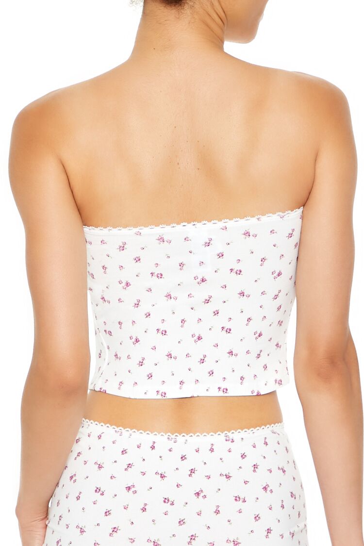 Seamless Floral Tube Top - Image 4