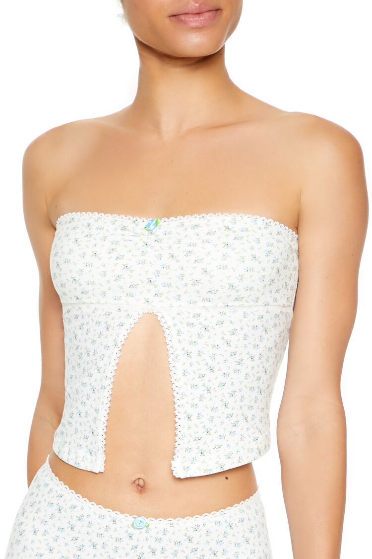Seamless Floral Tube Top - Image 2
