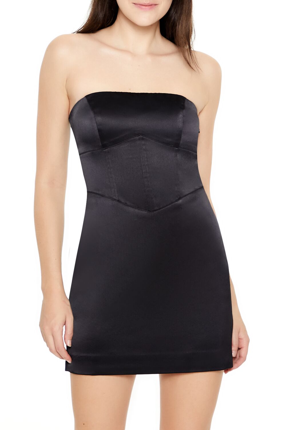 Lace-Up Corset Tube Mini Dress - Image 2