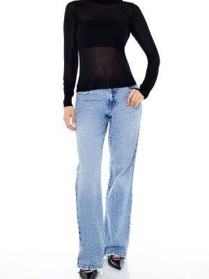 Fitted Mock Neck Sweater