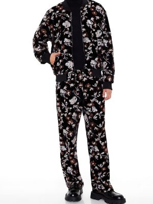 Sequin Floral Print Joggers