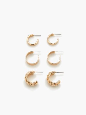 Rhinestone Hoop Earring Set