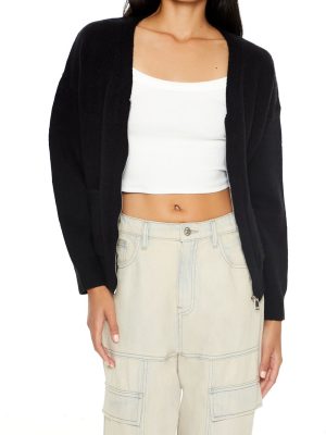 Drop-Sleeve Zip-Up Sweater