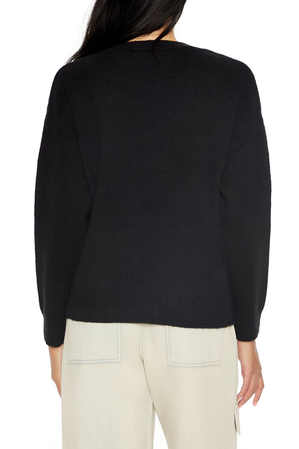 Drop-Sleeve Zip-Up Sweater - Image 5