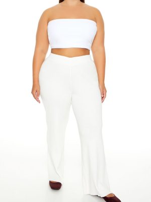 Plus Size Sweater-Knit Wide-Leg Pants
