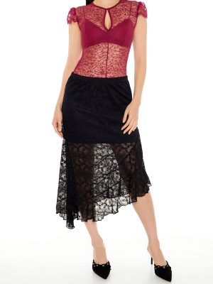 Sheer Lace Thong Bodysuit