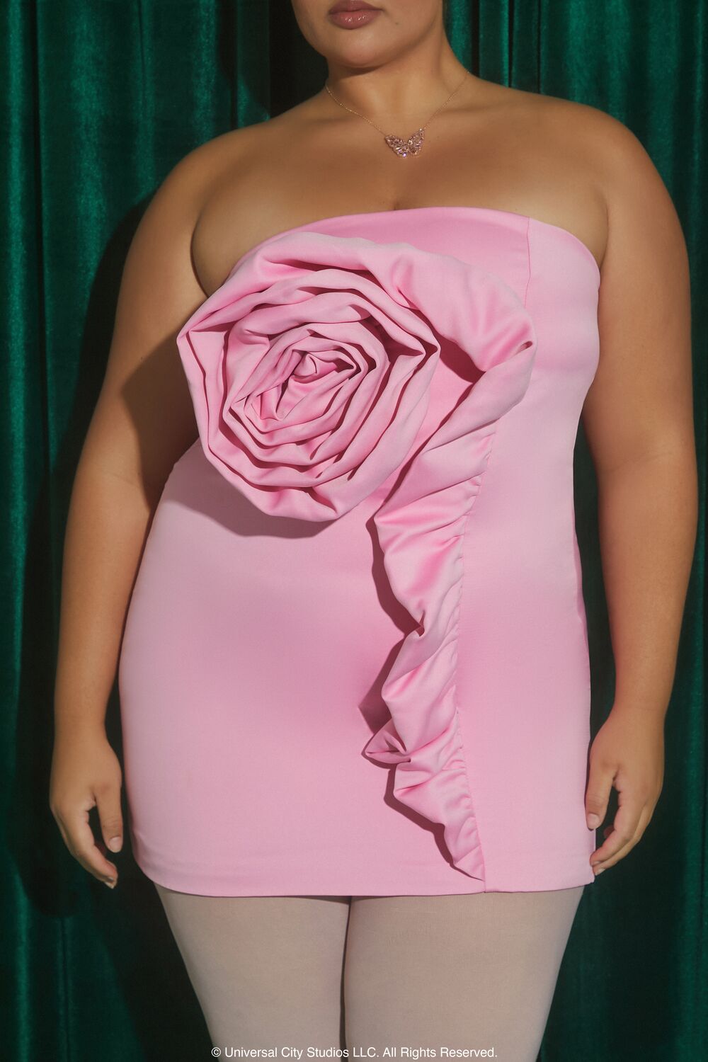 Plus Size Wicked Rosette Tube Dress - Image 5