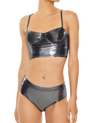Metallic Lingerie Bustier