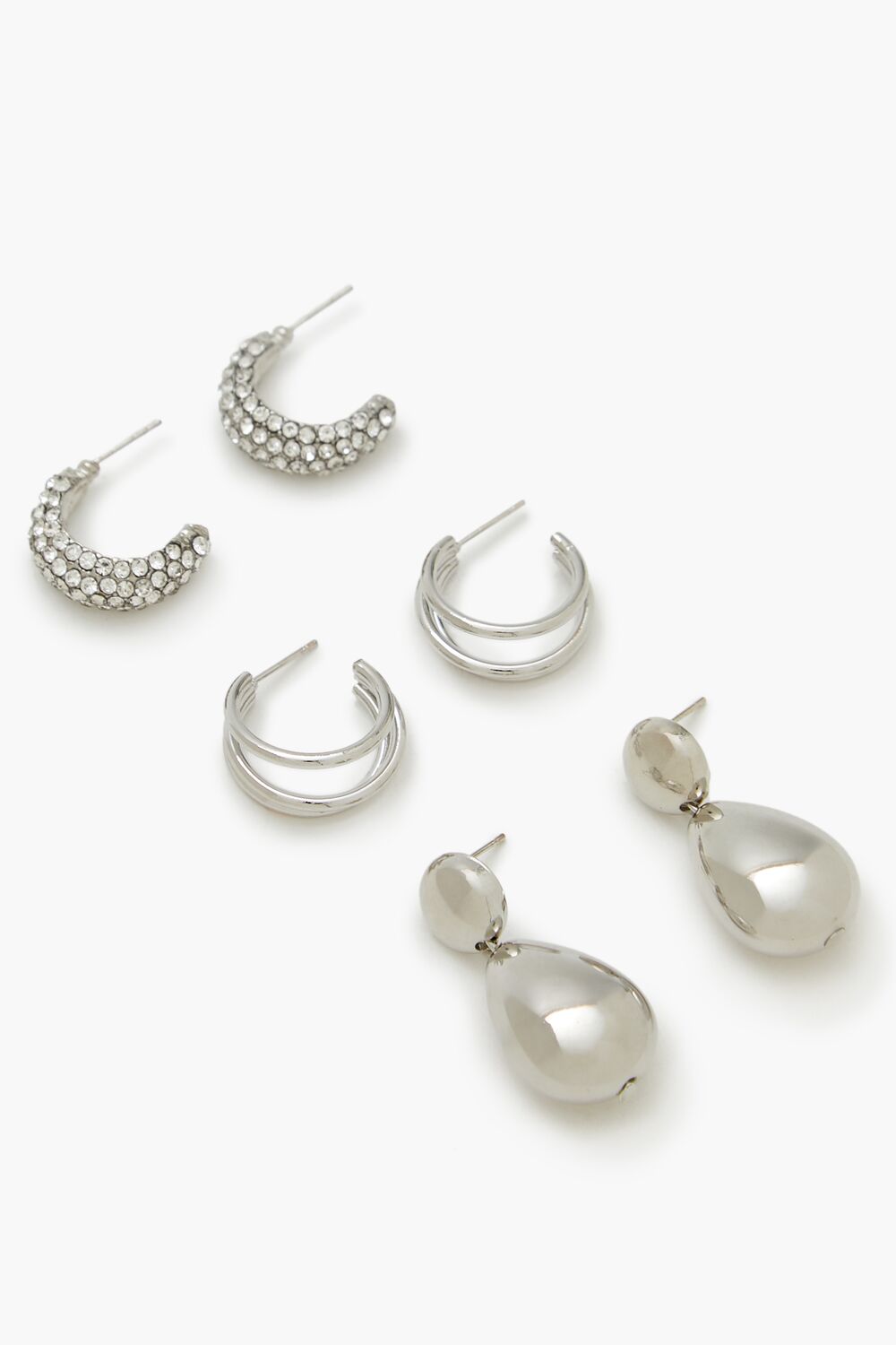 Hoop & Teardrop Drop Earring Set - Image 2