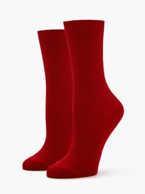 Ribbed Crew Socks