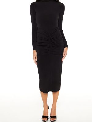 Ruched Bodycon Midi Dress