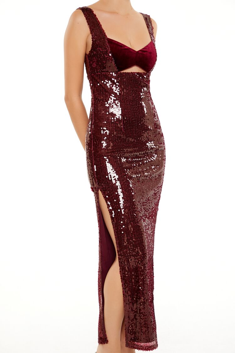Sequin Cutout Maxi Dress - Image 11