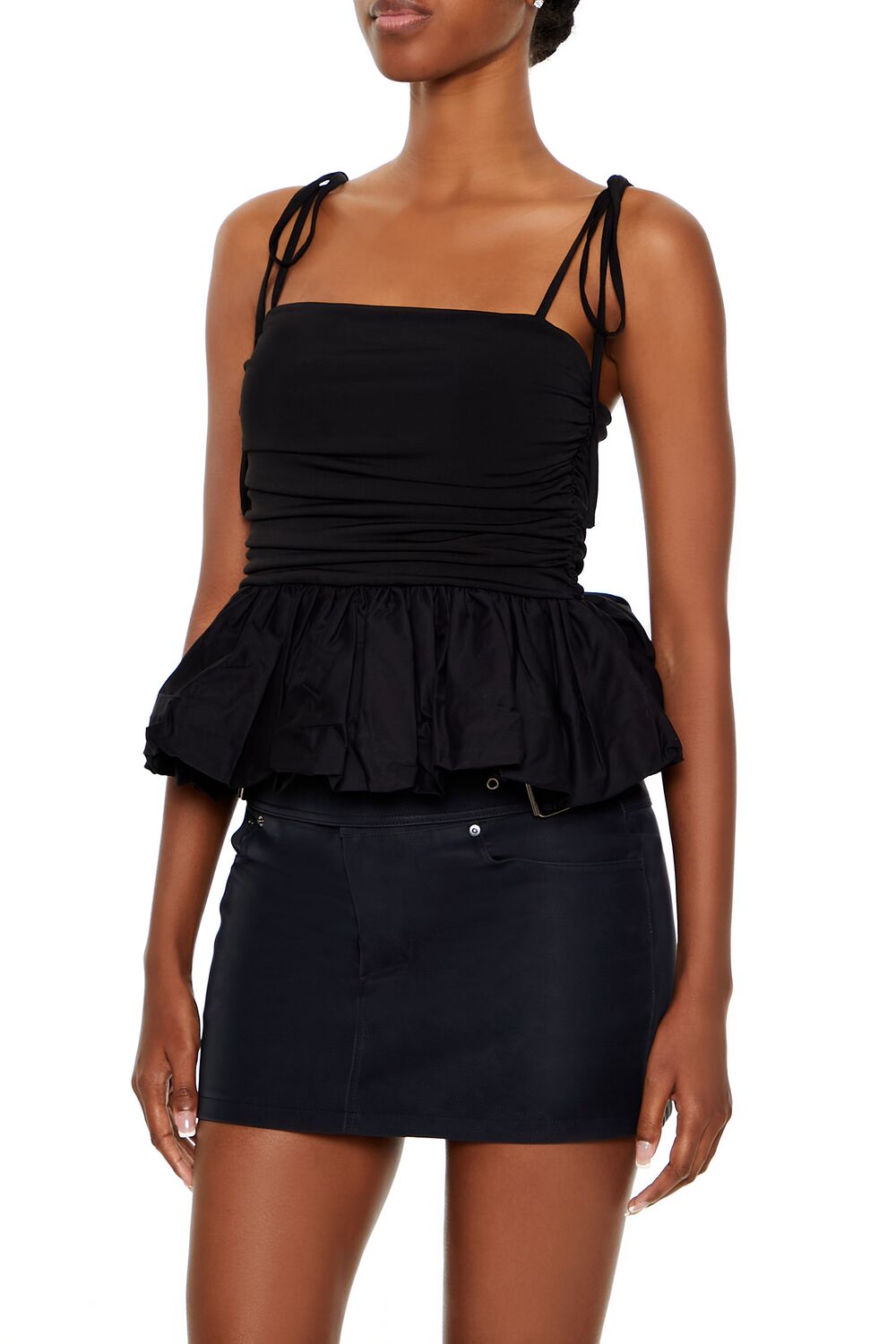 Tie-Strap Peplum Cami - Image 3