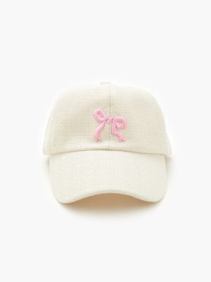 Embroidered Bow Baseball Cap