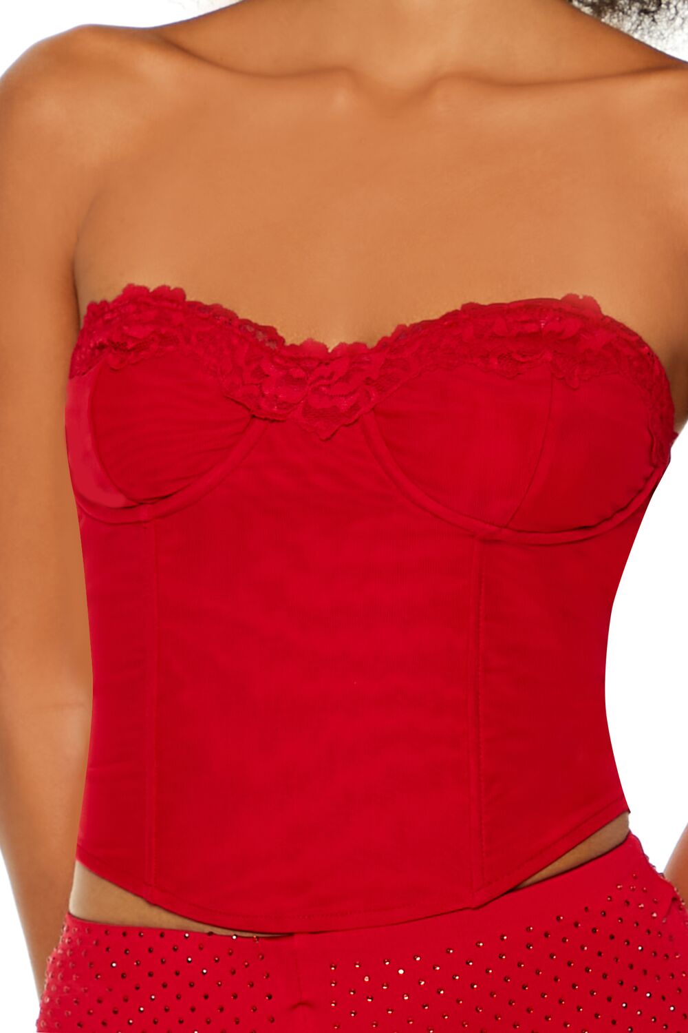 Corset Lace-Up Tube Top - Image 3