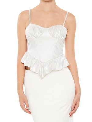 Glitter Satin V-Hem Bustier Cami
