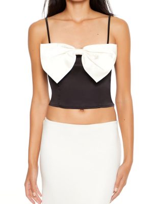 Contrast Bow Cropped Cami