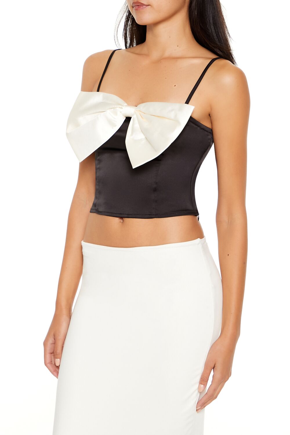 Contrast Bow Cropped Cami - Image 4