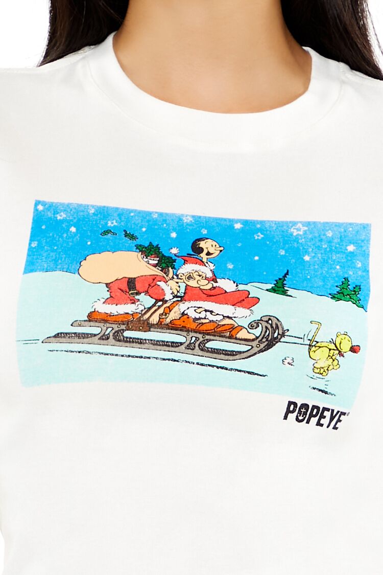 Popeye Christmas Graphic Baby Tee - Image 3