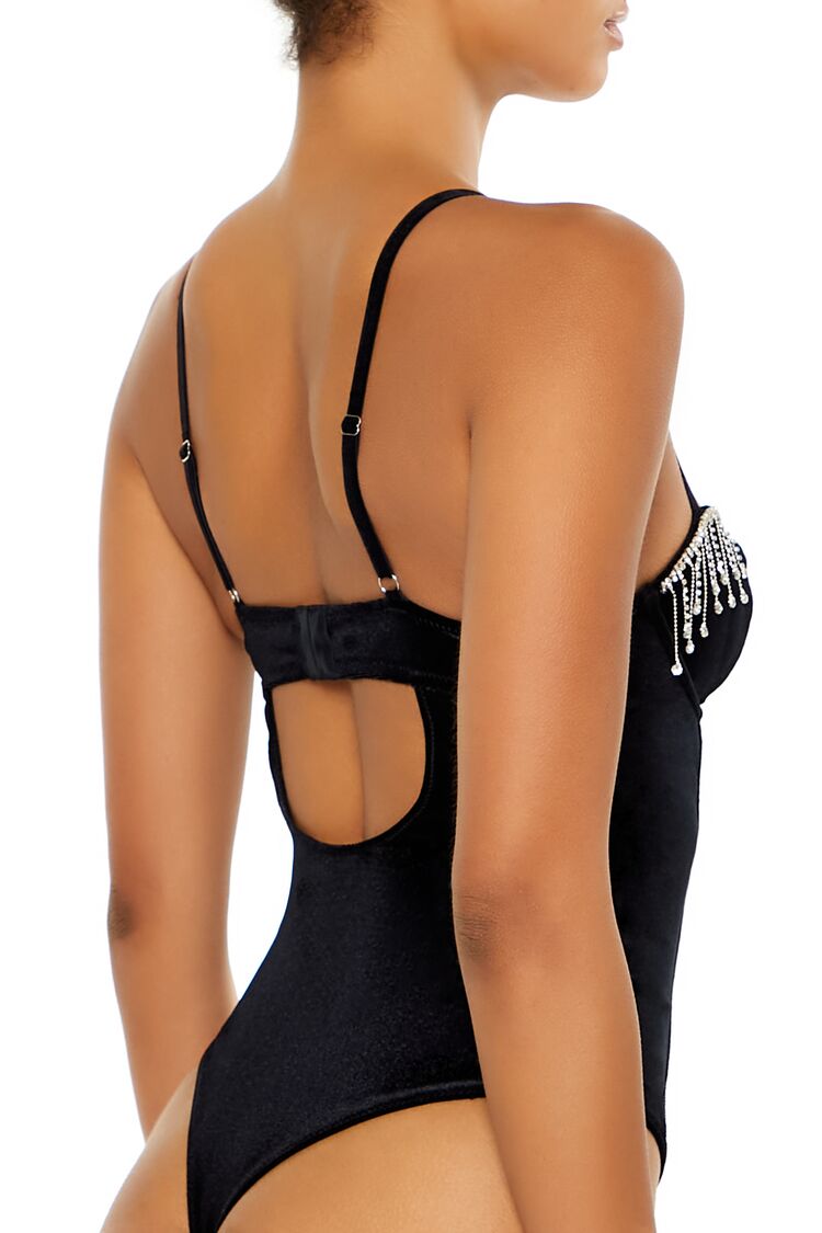 Rhinestone Fringe Lingerie Bodysuit - Image 5