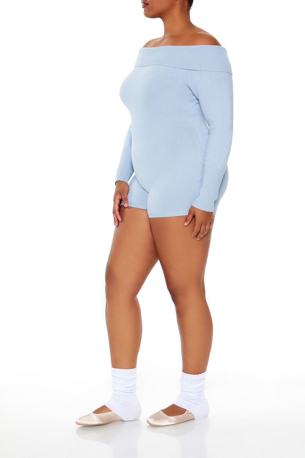 Plus Size Off-the-Shoulder Romper - Image 8
