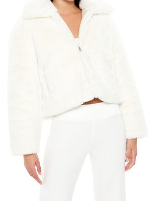 Faux Fur Zip-Up Coat