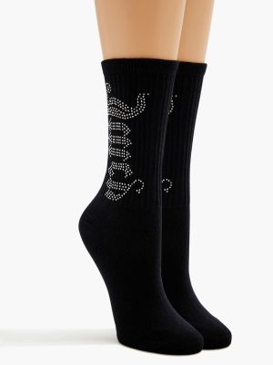 Juicy Couture Rhinestone Crew Socks