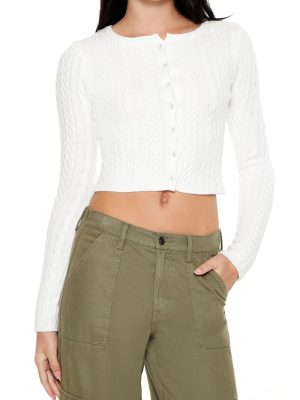 Cable Knit Cardigan Sweater