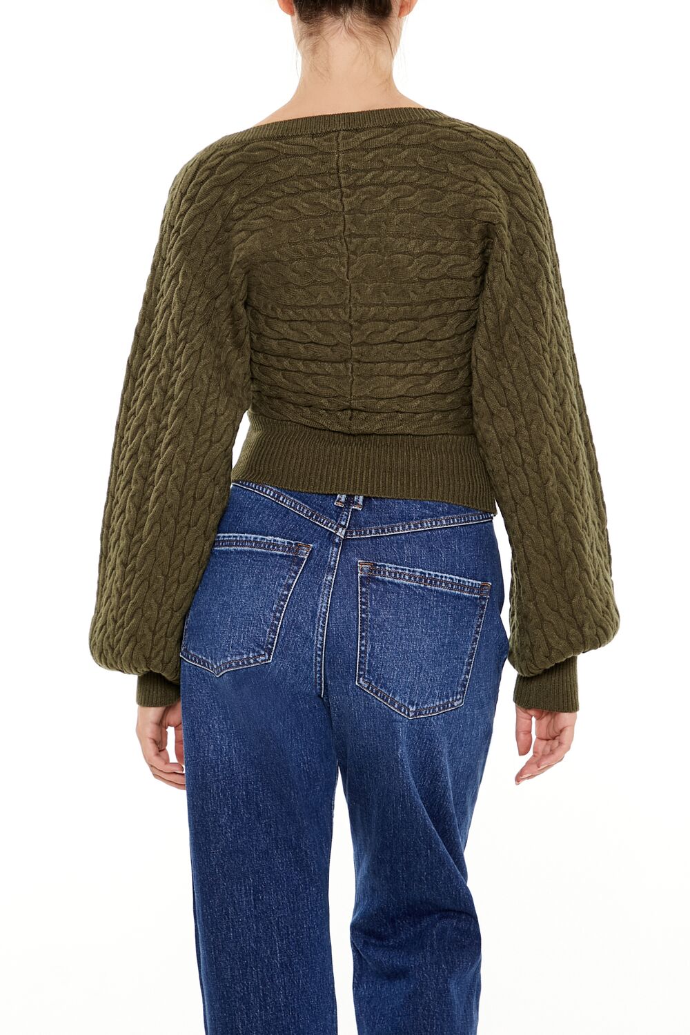 Peasant-Sleeve Cable Knit Sweater - Image 10