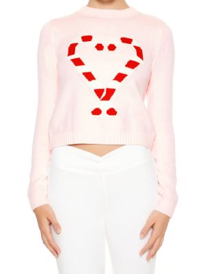 Candy Cane Graphic Sweater
