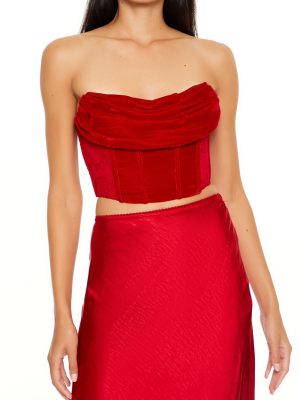 Cowl Corset Tube Top