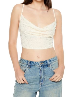 Chiffon Beaded Cropped Cami