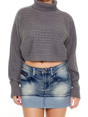 Cable Knit Turtleneck Sweater