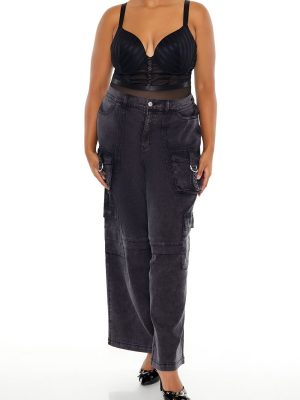 Plus Size Sheer Striped Bodysuit